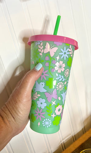 Summer Florals Cold Cup